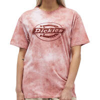 Dickies Girl Juniors' Vintage Tie-Dye Short Sleeve T-Shirt - Dark Red (OD)