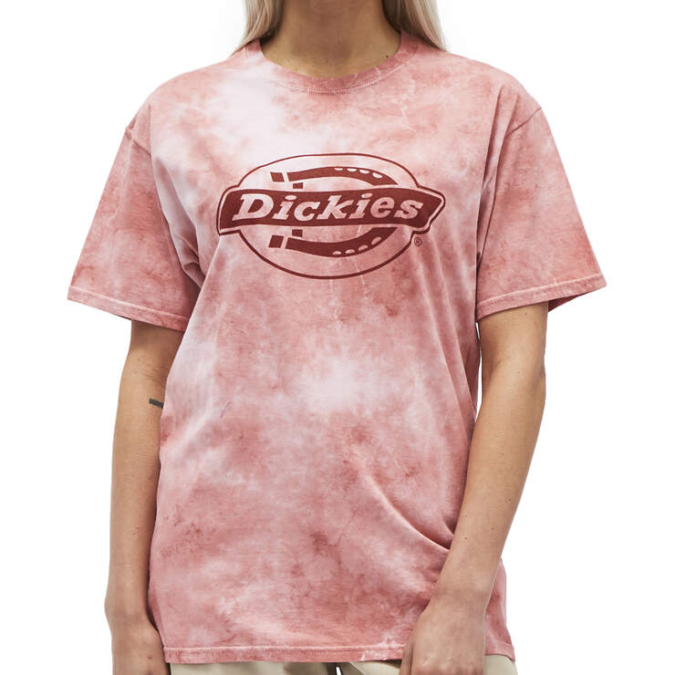 Dickies Girl Juniors' Vintage Tie-Dye Short Sleeve T-Shirt - Dark Red (OD) image number 1