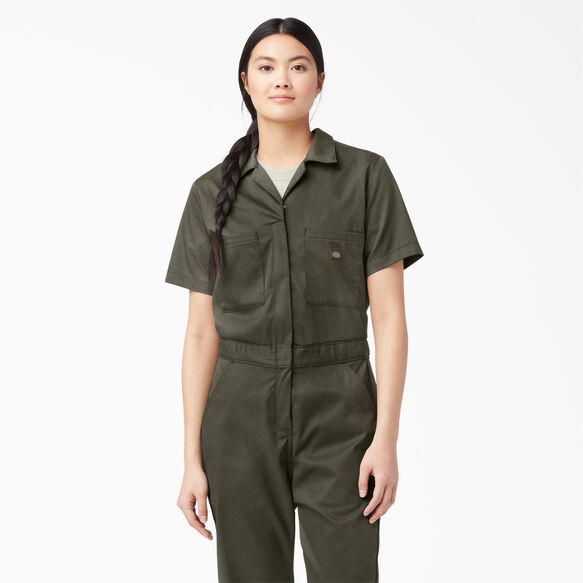 Women&#39;s Cooling Short Sleeve Coveralls - Moss Green &#40;MS&#41;