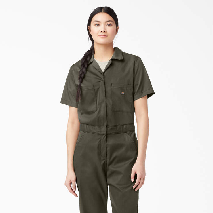 Women's FLEX Cooling Short Sleeve Coveralls - Moss Green (MS) image number 4