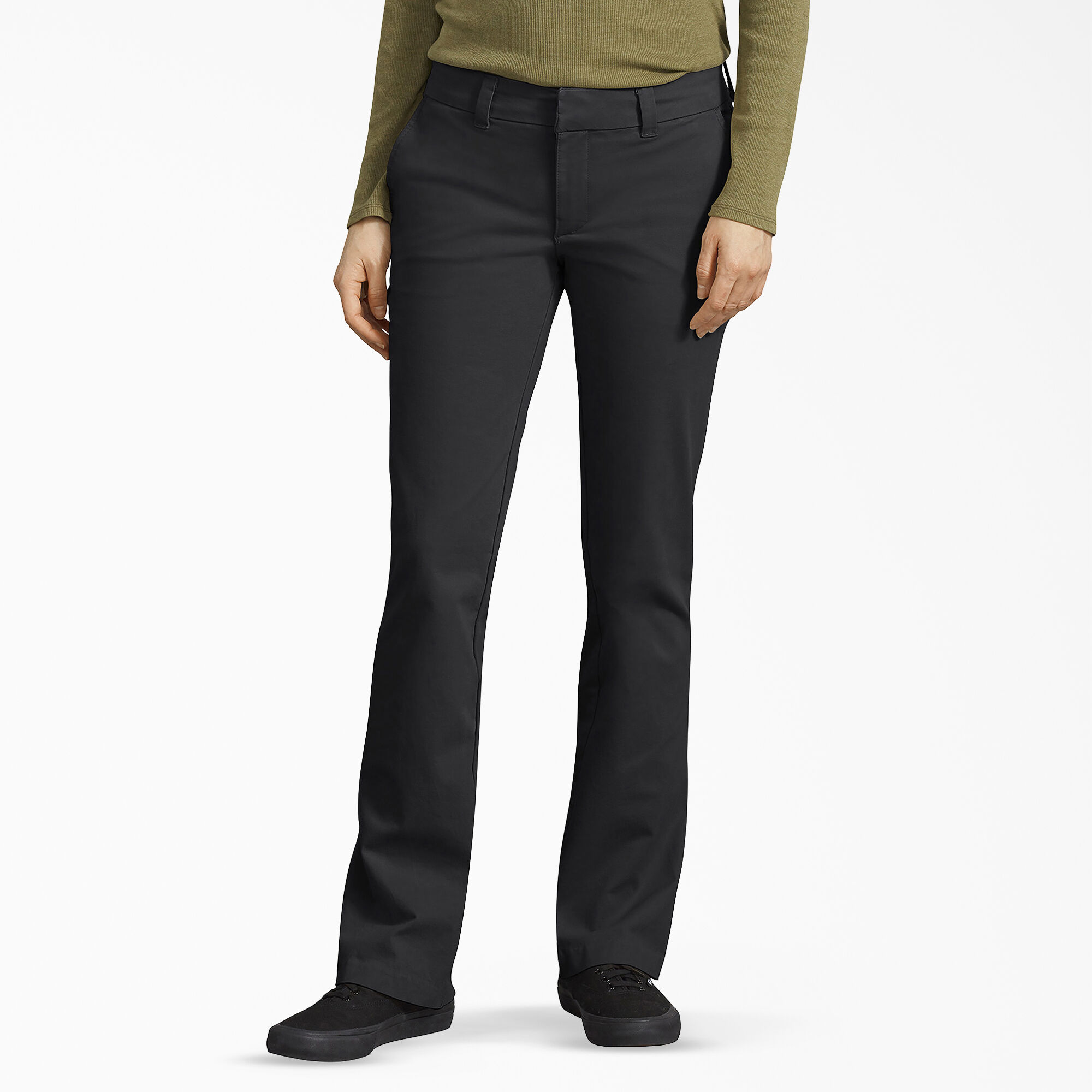 Dickies womens best sale bootcut khaki pants
