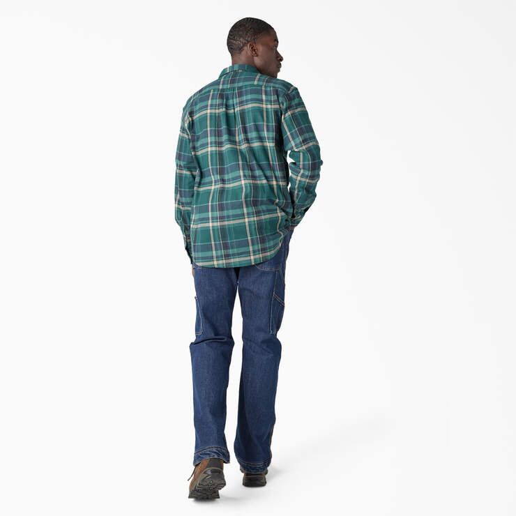 FLEX Long Sleeve Flannel Shirt - Forest Green/Multi Plaid (A2J) image number 6