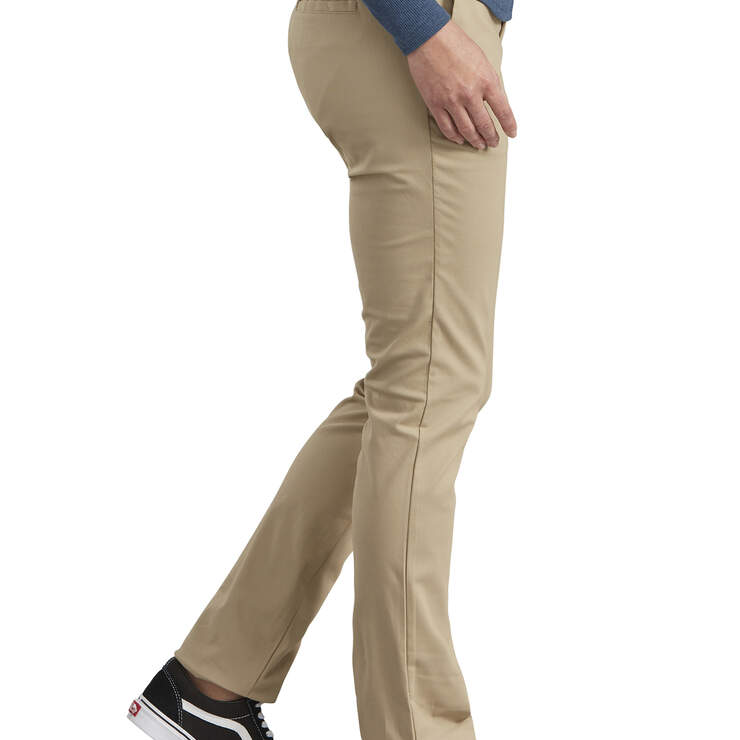 Women's Slim Fit Straight Leg Stretch Twill Pants - Desert Sand (DS) image number 3
