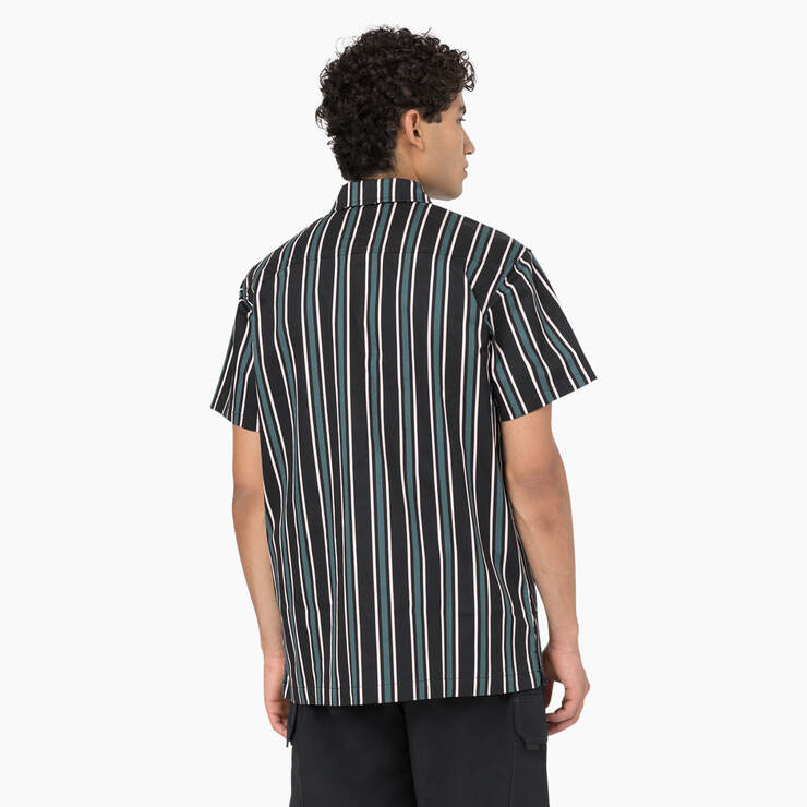 Dickies Skateboarding Cooling Relaxed Fit Shirt - Lincoln Green/Black Stripe (NBS) image number 2