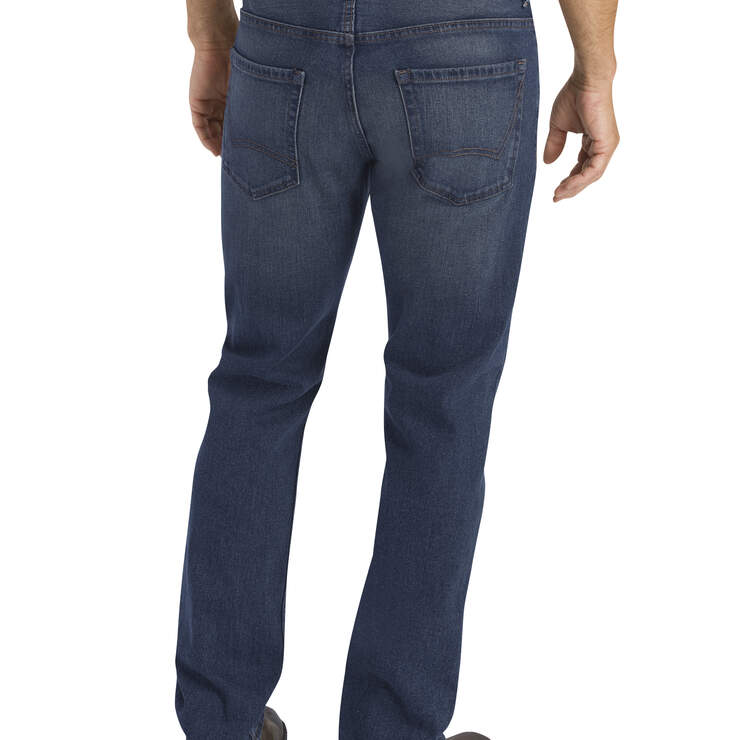 Dickies X-Series Regular Fit Straight Leg 5-Pocket Denim Jeans - Dark Wash Stretch Indigo (DSI) image number 2