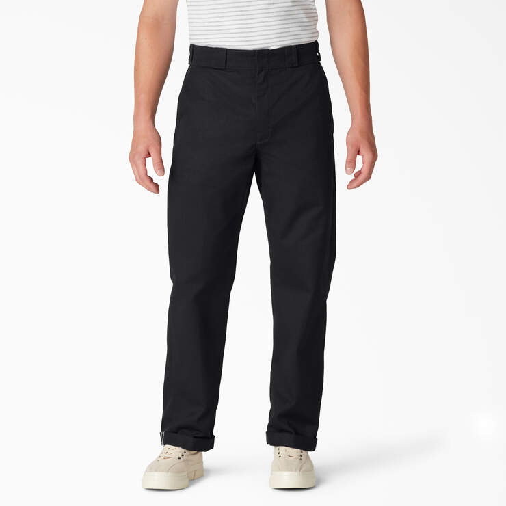 Regular Fit Cuffed Work Pants - Black (BKX) image number 1