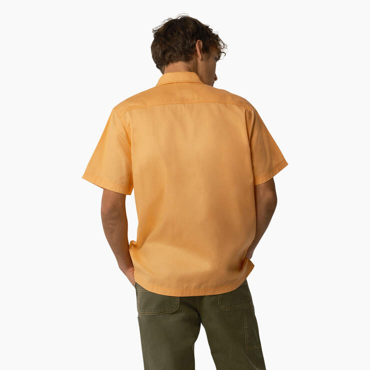 Madras Short Sleeve Work Shirt - Papaya Smoothie (MO2) image number 2