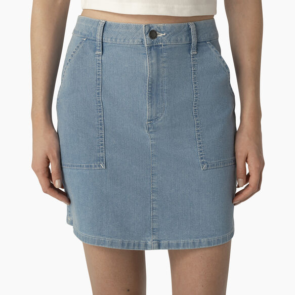Women&#39;s Denim Carpenter Skirt - Stonewashed Light Denim &#40;SWD&#41;