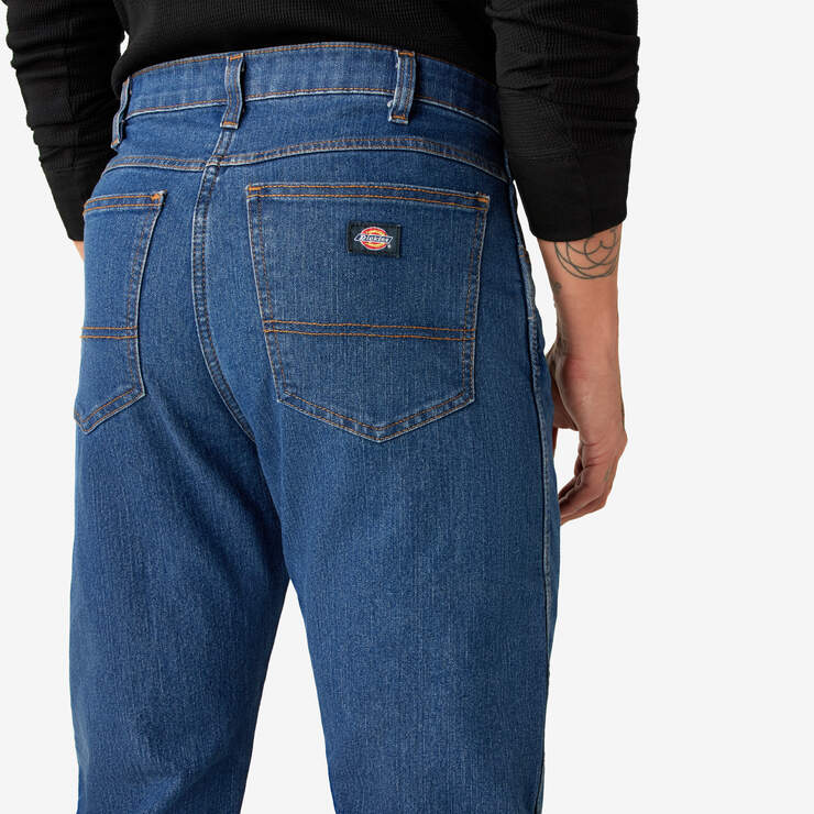 FLEX Active Waist Regular Fit Jeans - Stonewashed Indigo Blue (SNB) image number 7