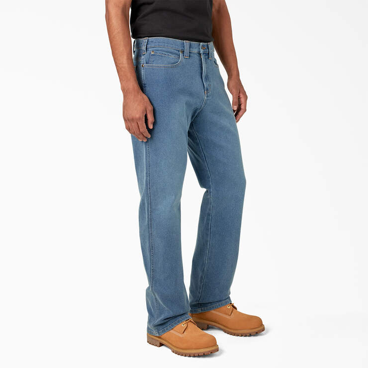 FLEX Regular Fit 5-Pocket Jeans - Light Denim Wash (LWI) image number 4