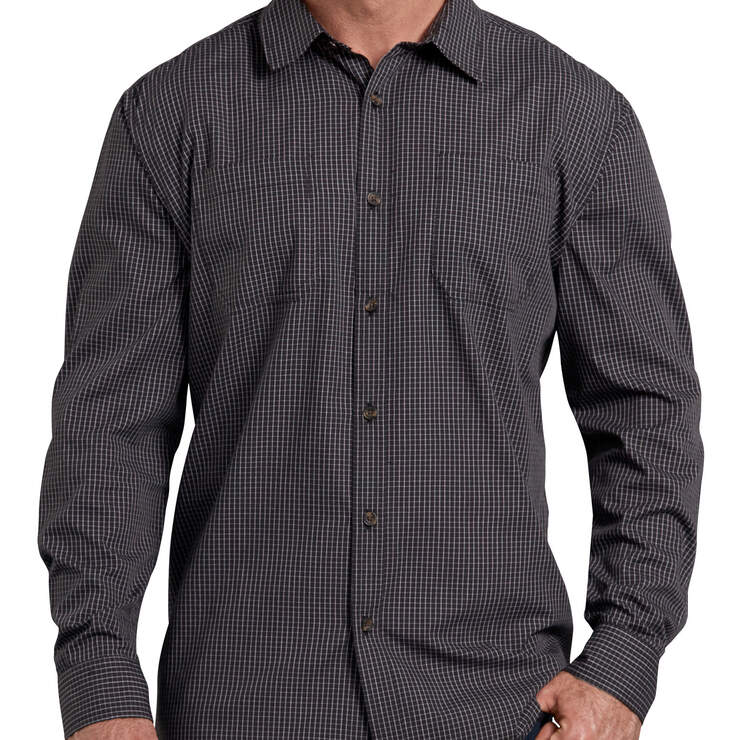 Relaxed Fit Icon Long Sleeve Rinsed Plaid Shirt - Small Black Check (RWBM) image number 1
