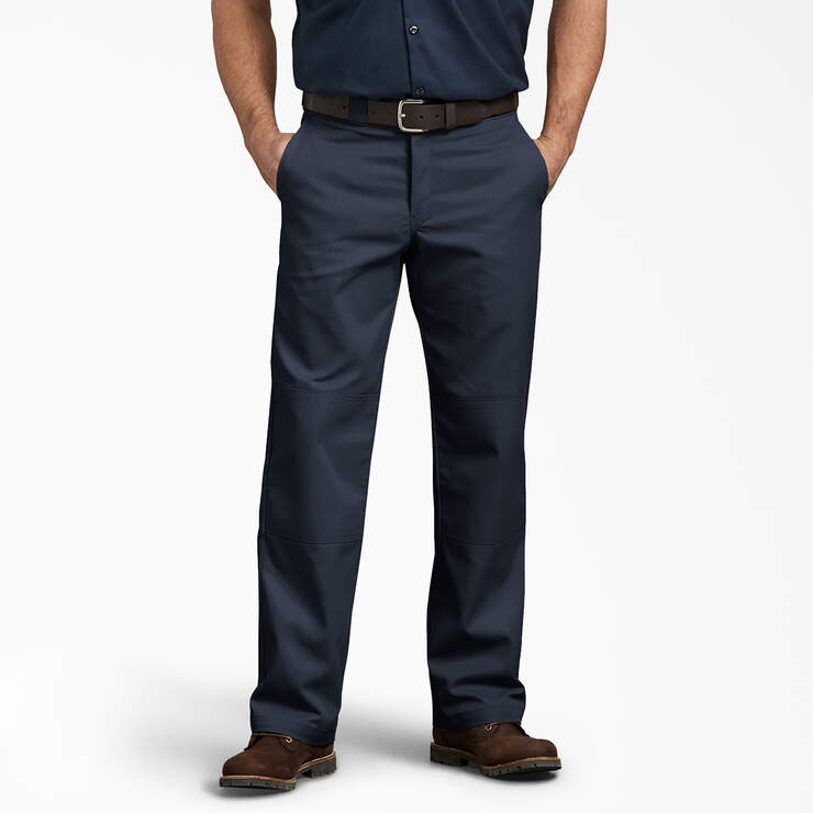 Relaxed Fit Double Knee Work Pants - Dark Navy (DN) image number 1
