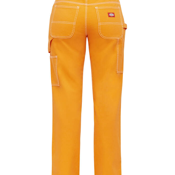 Dickies Girl Juniors' Relaxed Fit Carpenter Pants - Orange (OR) image number 2