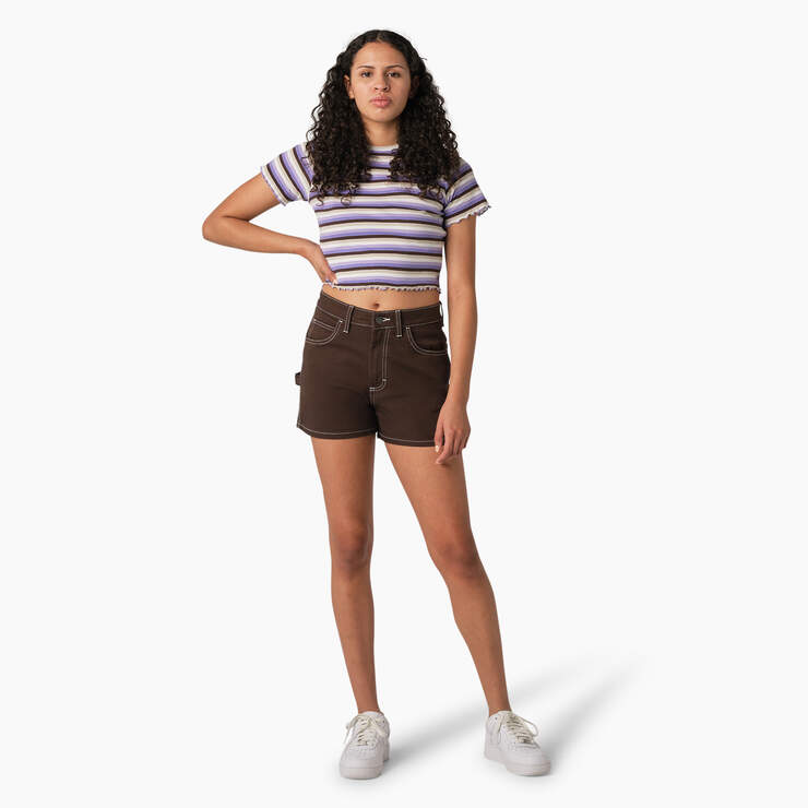 Women's Carpenter Shorts, 3" - Chocolate Brown (CB) image number 4
