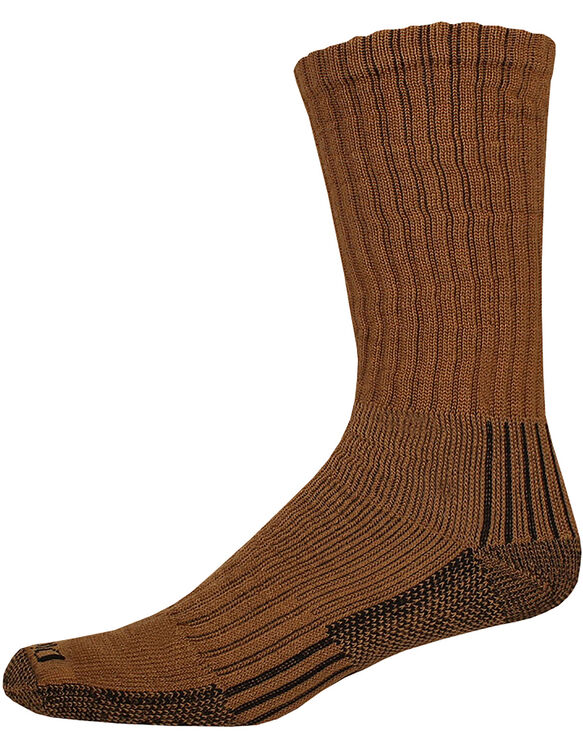 Industrial Heavyweight Cushion Work Crew Socks, 3-Pack, Size 6-12 - Brown Duck (BD)