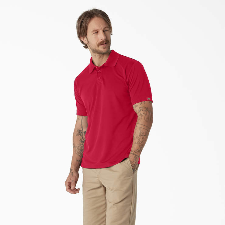 Short Sleeve Performance Polo Shirt - Apple Red (LR) image number 3
