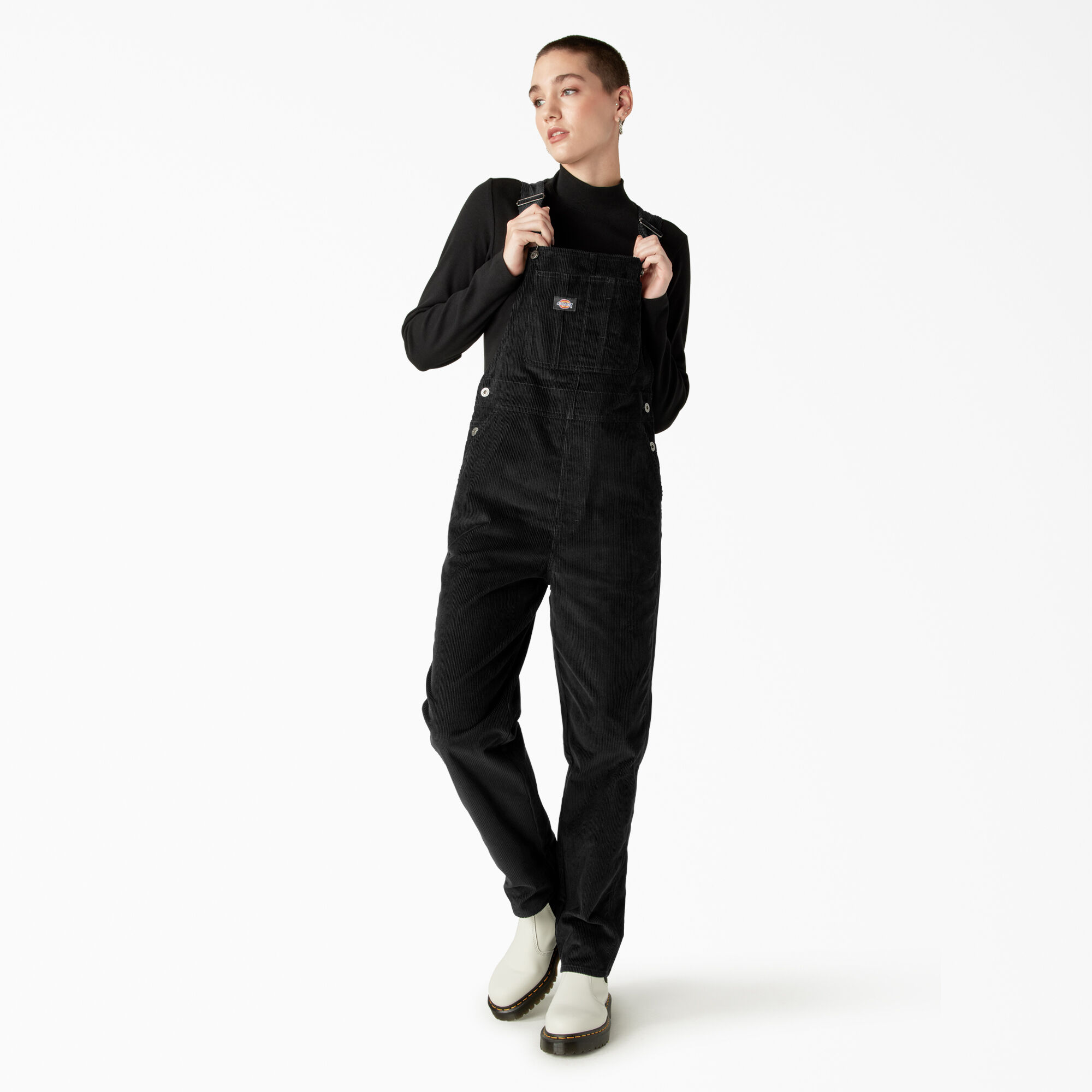 Women's black best sale corduroy overalls