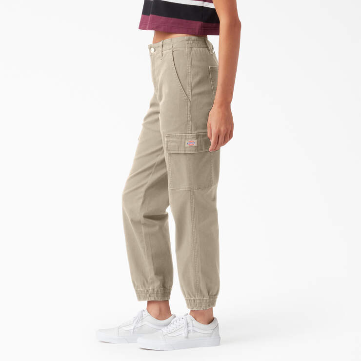 Women's High Rise Fit Cargo Jogger Pants - Desert Sand (DS) image number 3