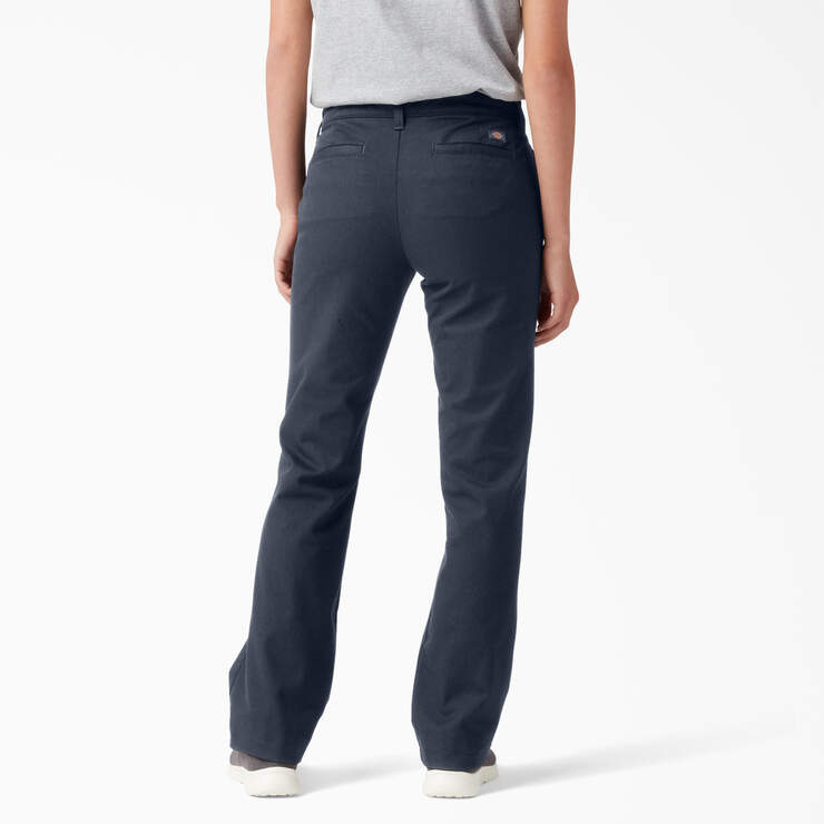 Women's Plus Slim Fit Bootcut Pants - Rinsed Dark Navy (RDN) image number 2