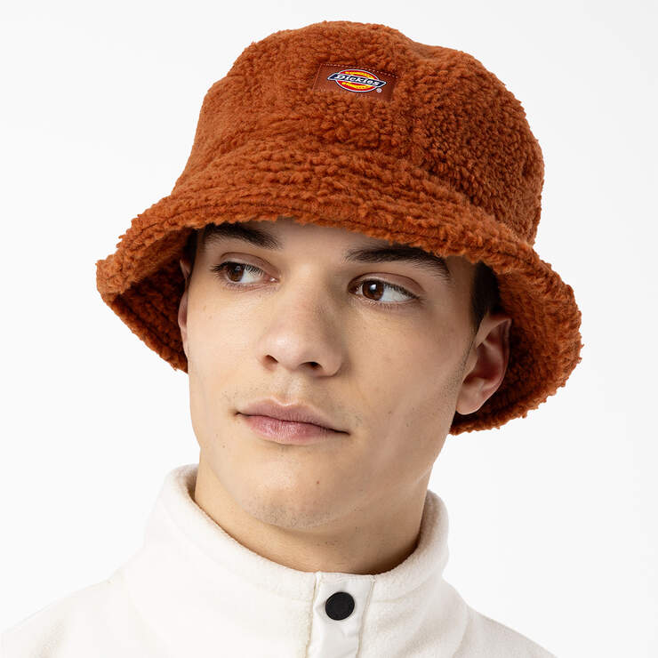 Red Chute Fleece Bucket Hat - Gingerbread Brown (IE) image number 4
