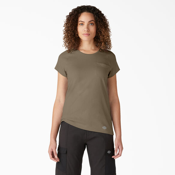 Women&#39;s Cooling Short Sleeve Pocket T-Shirt - Military Green Heather &#40;MLD&#41;