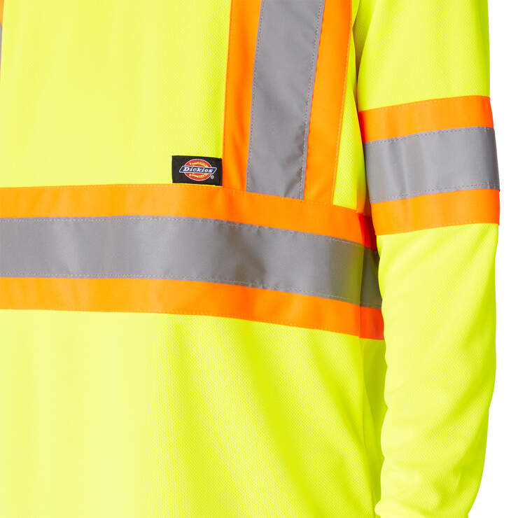 Hi Vis Safety Long Sleeve T-Shirt - ANSI Yellow (AY) image number 5