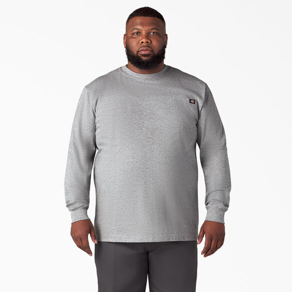 Heavyweight Long Sleeve Pocket T-Shirt - Heather Gray &#40;HG&#41;
