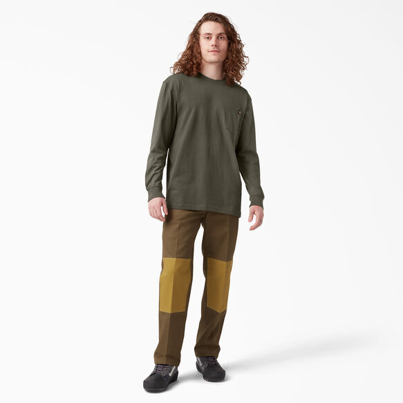Heavyweight Long Sleeve Pocket T-Shirt - Moss Green &#40;MS&#41;