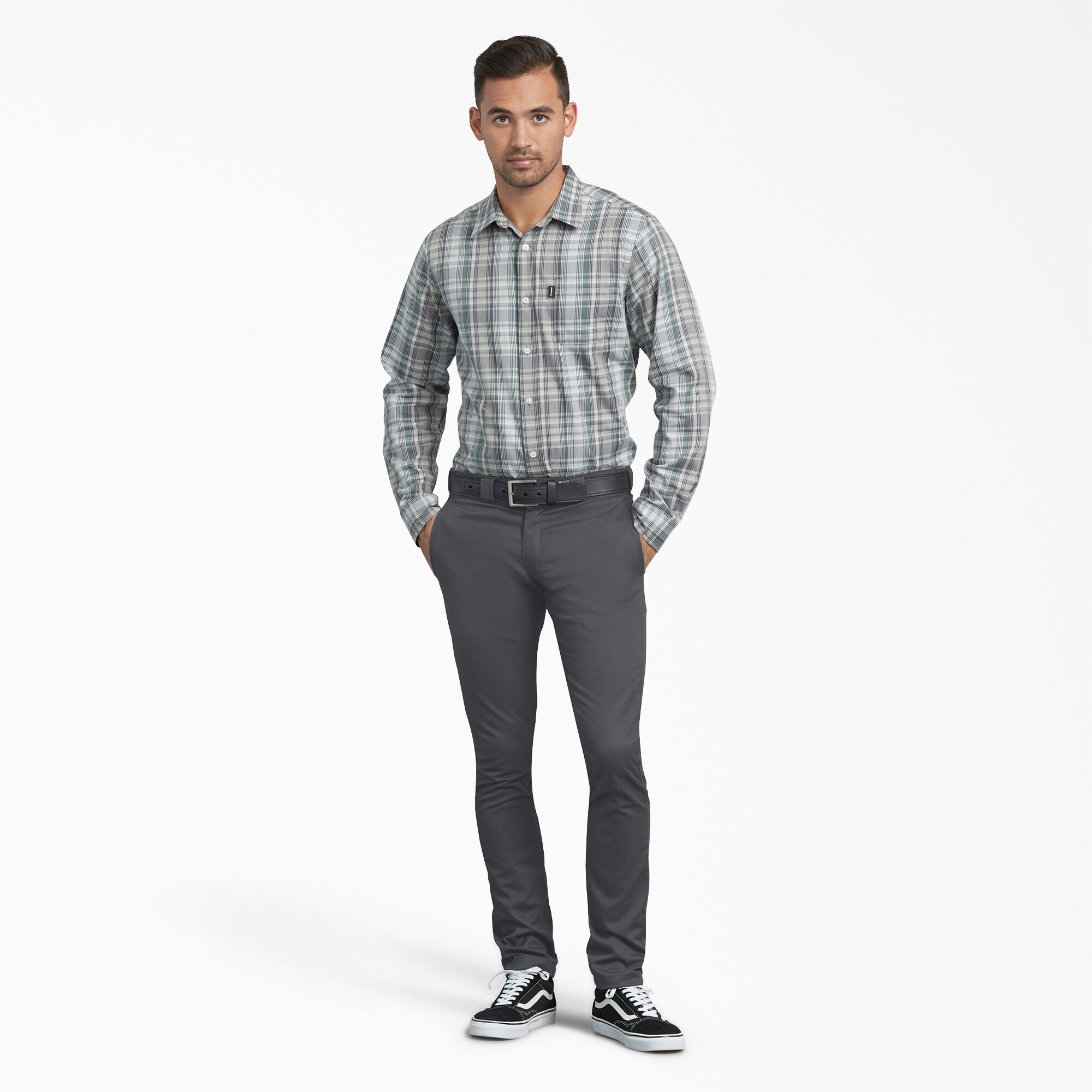Checkered work pants hot sale