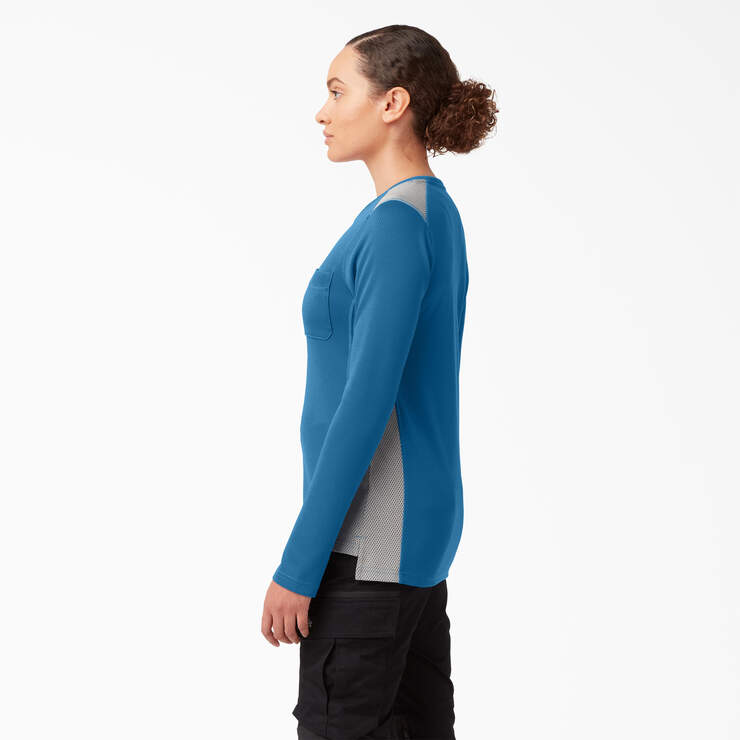 Women's Temp-iQ® 365 Long Sleeve Pocket T-Shirt - Vallarta Blue (V2B) image number 3