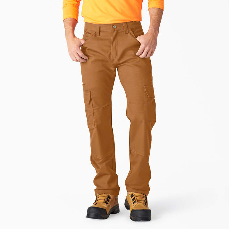 FLEX DuraTech Relaxed Fit Duck Cargo Pants - Brown Duck (BD) image number 1