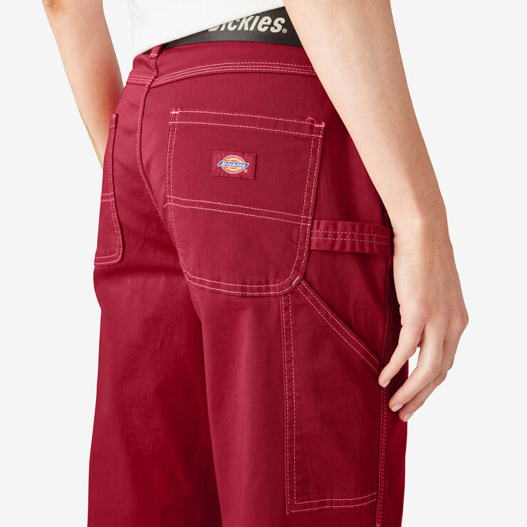 Women's Relaxed Fit Carpenter Pants - English Red (ER) image number 8