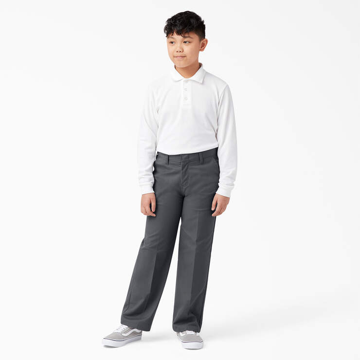Boys' Classic Fit Pants, 8-20 - Charcoal Gray (CH) image number 4