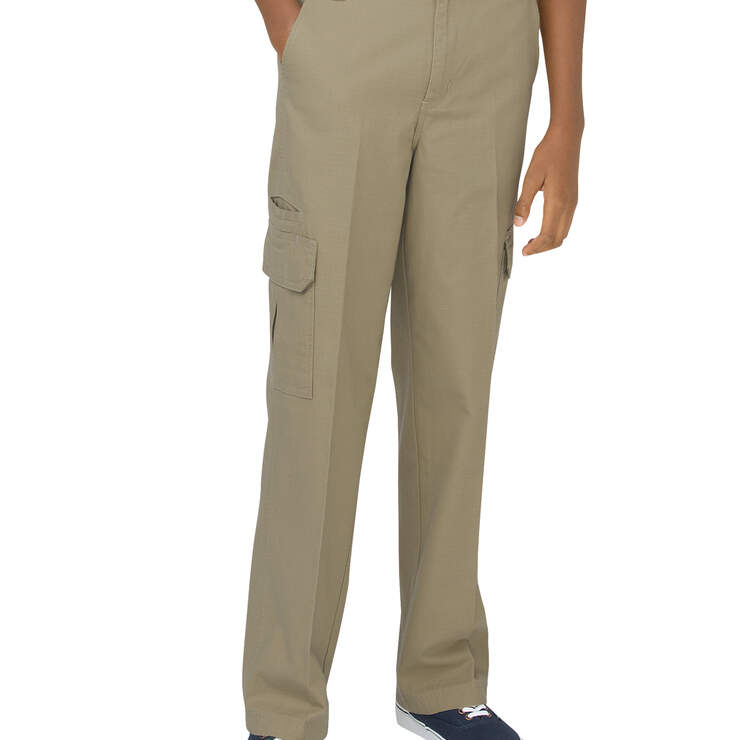 Boys' FlexWaist and Relaxed Fit Straight Leg Ripstop Cargo Pants, 4-7 - Rinsed Desert Sand (RDS) image number 1