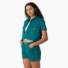 Women&#39;s Relaxed Fit Cropped Work Shirt - Deep Lake &#40;DL2&#41;