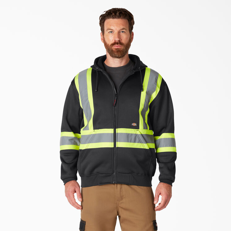 Hi Vis Safety Hoodie - Black &#40;BK&#41;