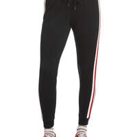 Dickies Girl Juniors' Side Striped Elastic Logo Jogger Pants - Black (BK)