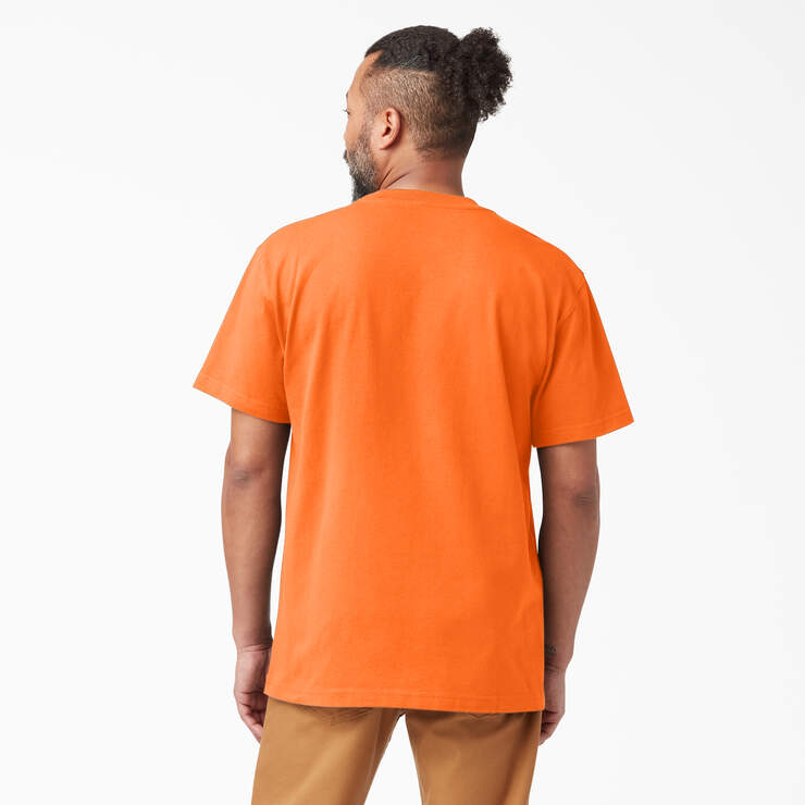 Heavyweight Neon Short Sleeve Pocket T-Shirt - Bright Orange (BOD) image number 2