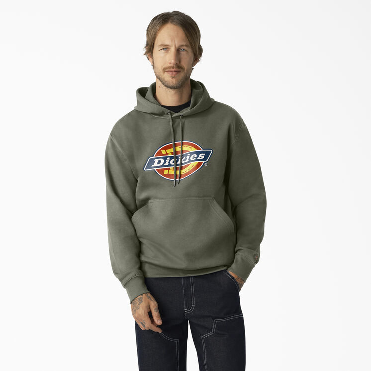 Water Repellent Tri-Color Logo Hoodie - Moss Green &#40;MS&#41;