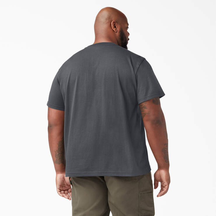 Heavyweight Short Sleeve Henley T-Shirt - Charcoal Gray (CH) image number 5