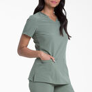 Women&#39;s EDS Essentials V-Neck Scrub Top - Olive Green &#40;OLI&#41;