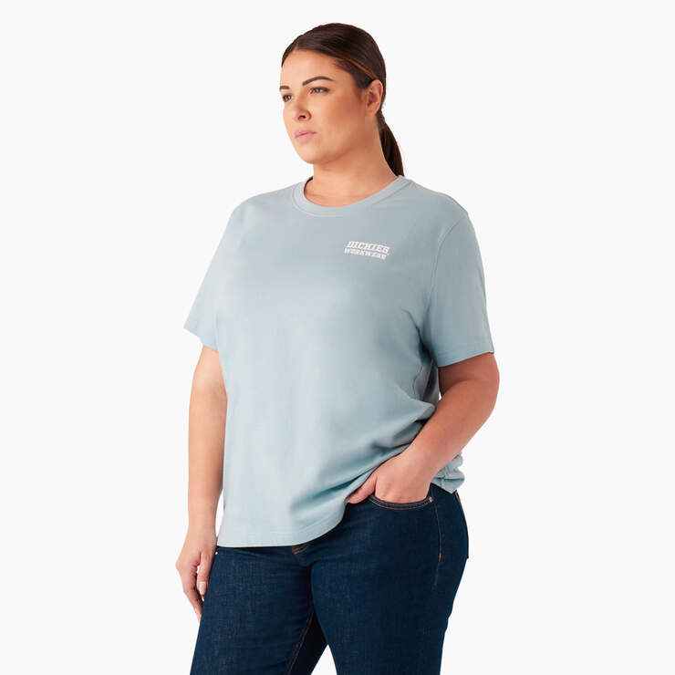 Women's Plus Heavyweight Workwear Graphic T-Shirt - Dockside Blue (DU1) image number 3