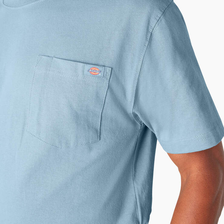 Heavyweight Short Sleeve Pocket T-Shirt - Cool Blue (UL2) image number 13