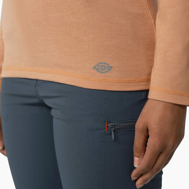 Women's Cooling Long Sleeve Pocket T-Shirt - Cork Single Dye Heather (C2K) image number 6