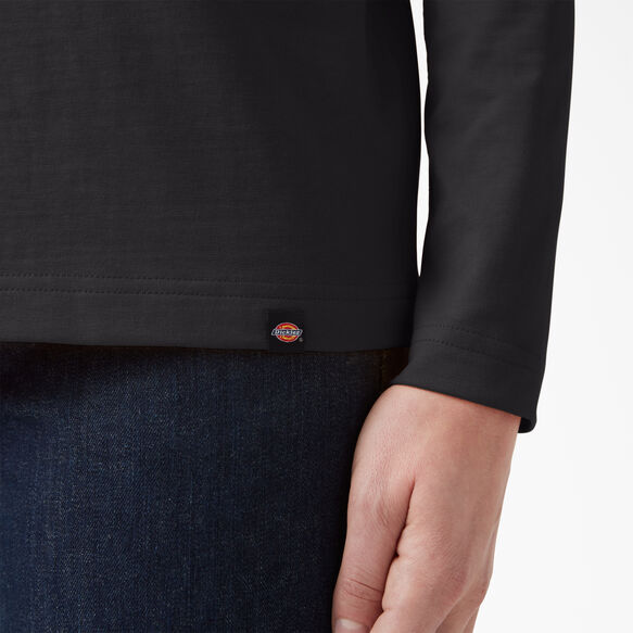 Women&#39;s Heavyweight Henley - Black &#40;KBK&#41;