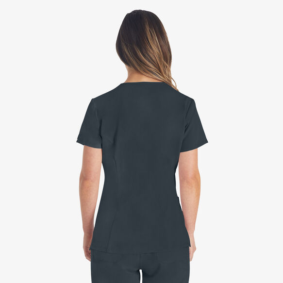 Women&#39;s EDS Essentials V-Neck Scrub Top - Pewter Gray &#40;PEW&#41;