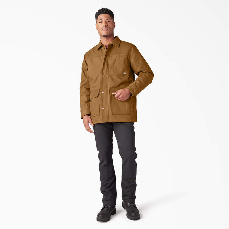 Waxed Canvas Chore Coat - Brown Duck (BD) image number 5
