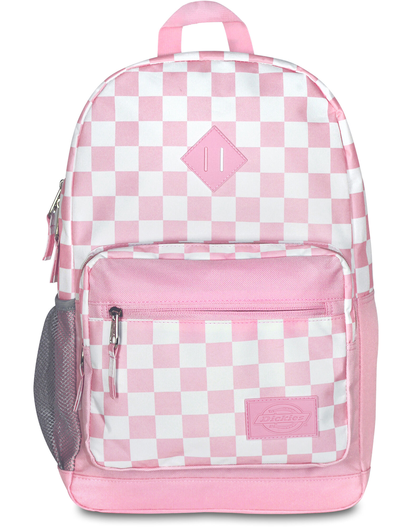 pink checkerboard backpack