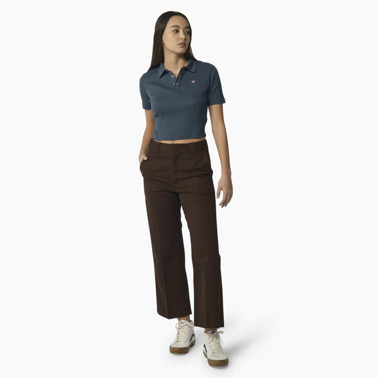 Women's Tallasee Short Sleeve Cropped Polo - Airforce Blue (AF) image number 4