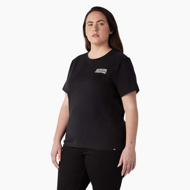 Women's Plus Heavyweight Workwear Graphic T-Shirt - Black (KBK) image number 3